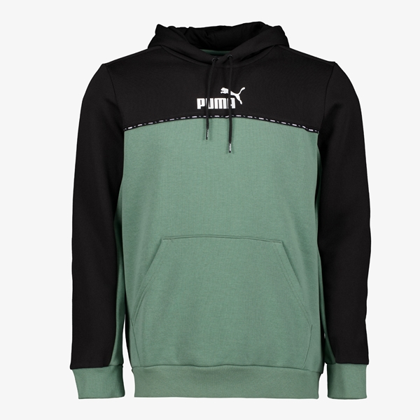 Puma Essentials Block X Tape heren hoodie groen