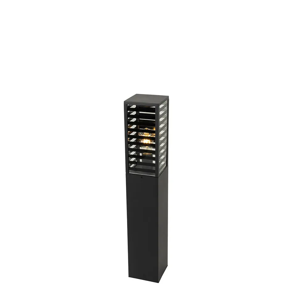 Qazqa staande buitenlampen reims zwart e27