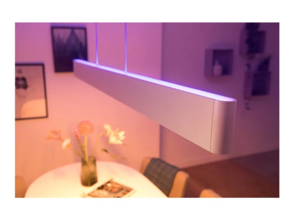 Philips Hue White and Color Ambiance Ensis - Vedhængslampe - LED x 2 - 79 W (tilsvarende 175 W) - klasse G - 16 millioner farver/varmt til køligt hvidt lys - 2000-6500 K - hvid