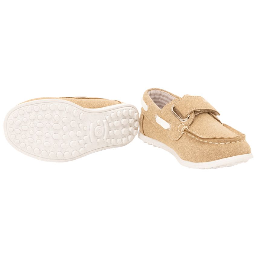 Baskets basses style bateau pour garçon - Beige