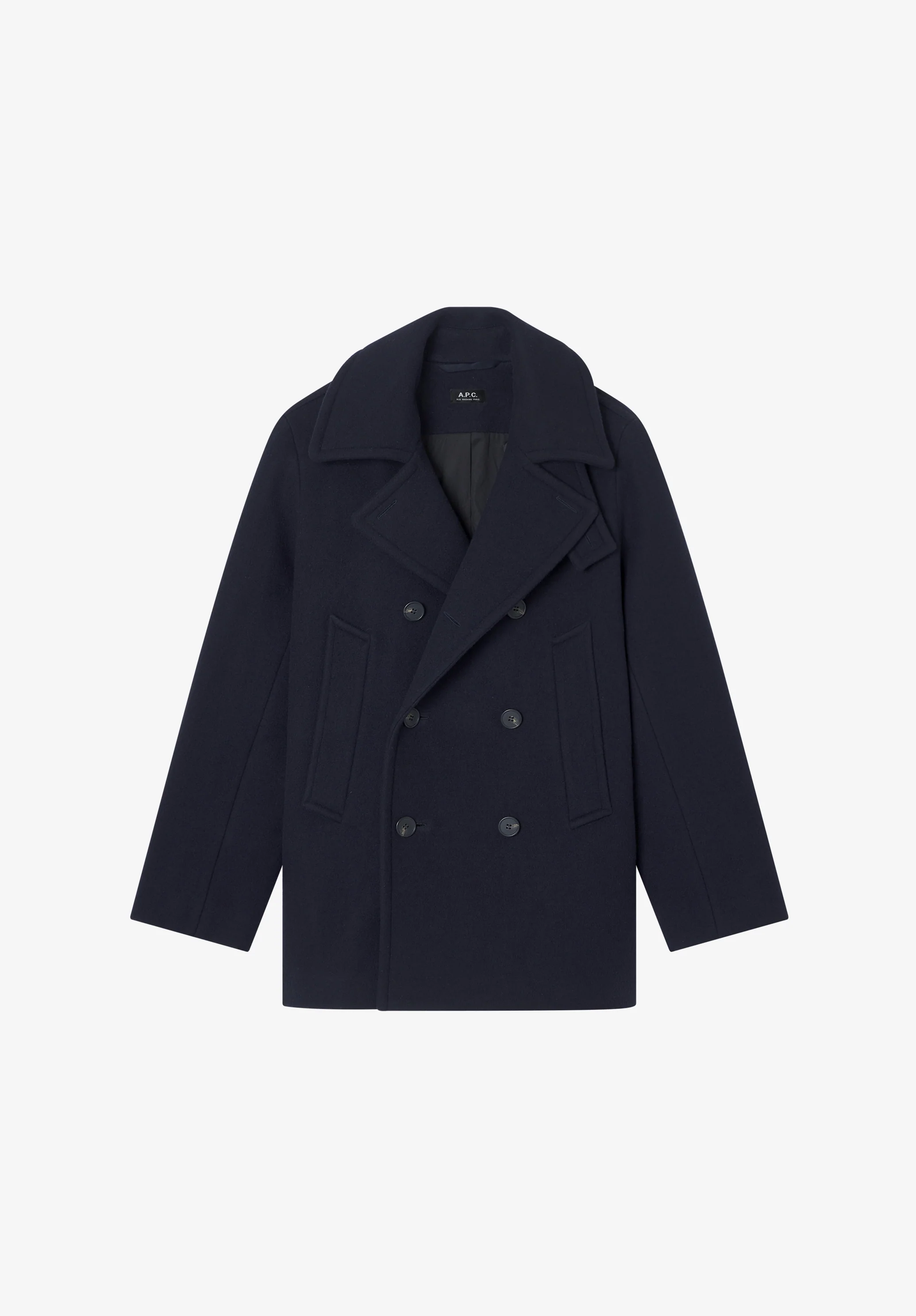 Caban en laine recyclée - Dark navy