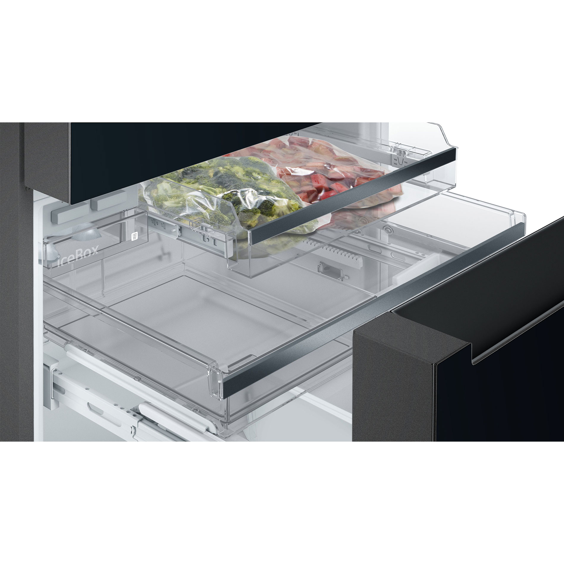SIEMENS French Door Kühl-/Gefrierkombination KF96RSBEA - schwarz - E