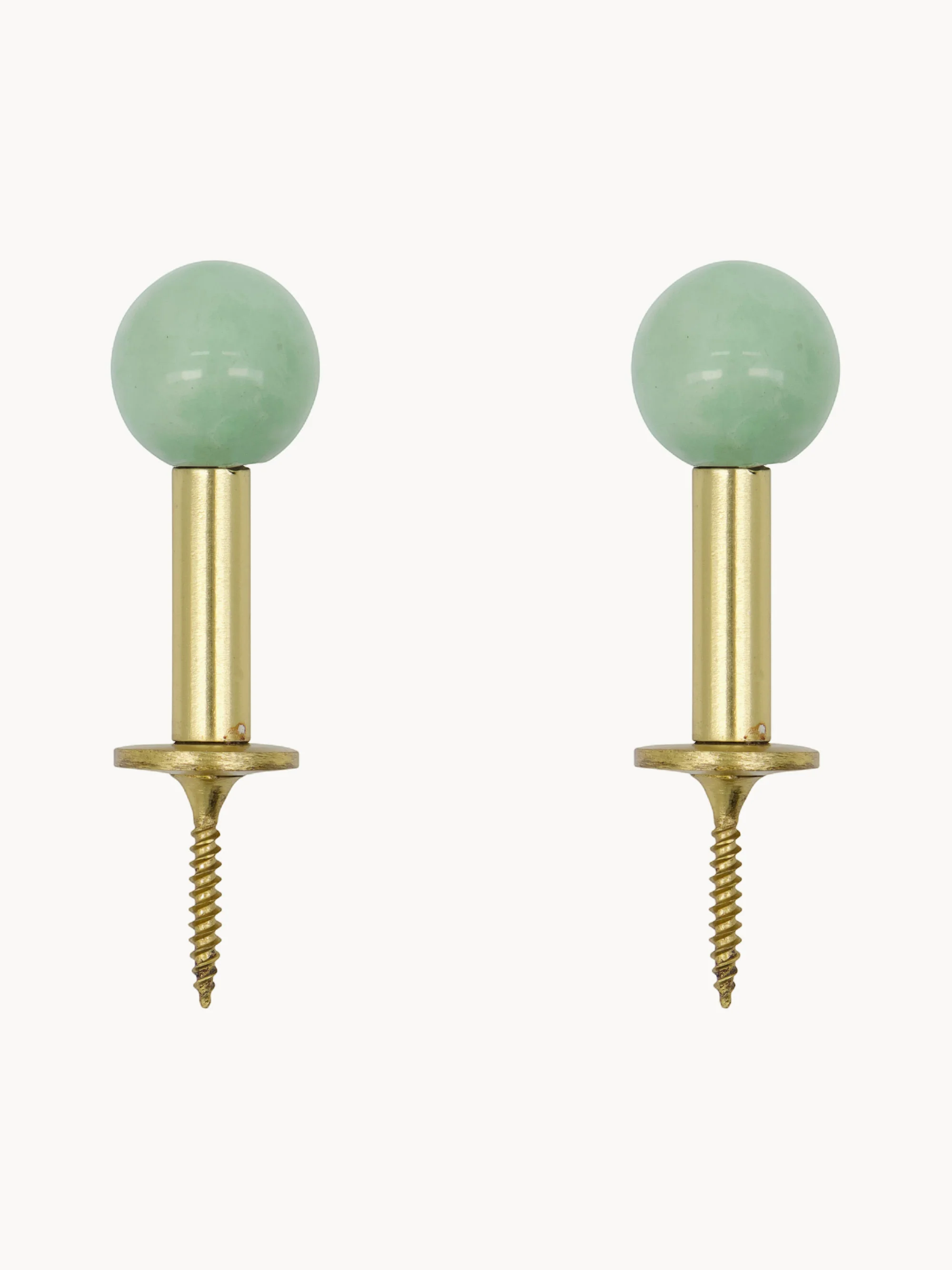 Handgemaakte metalen wandhaken Ball, 2-delig