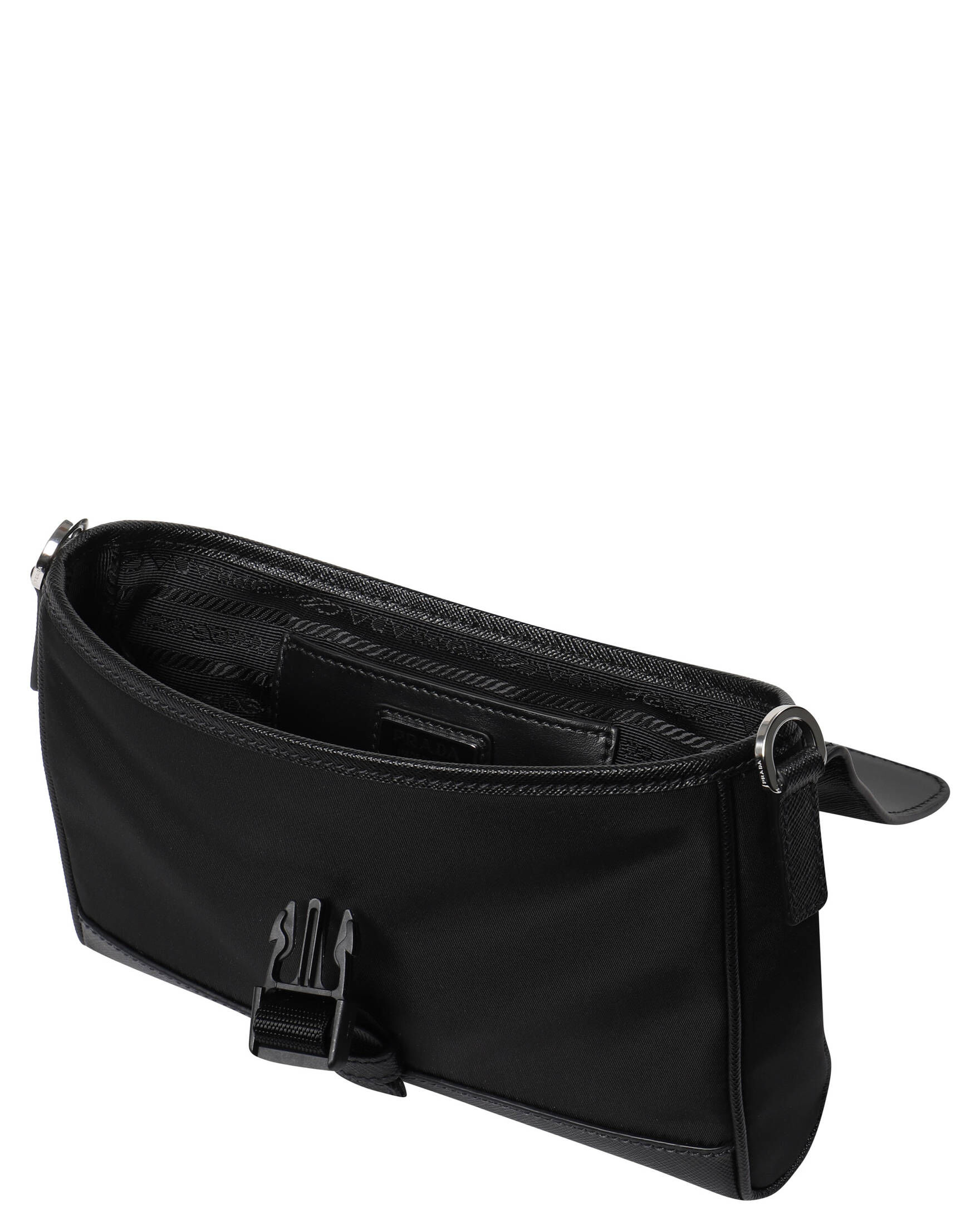 Prada| Herren Umhängetasche aus Re-Nylon und Saffiano Leder