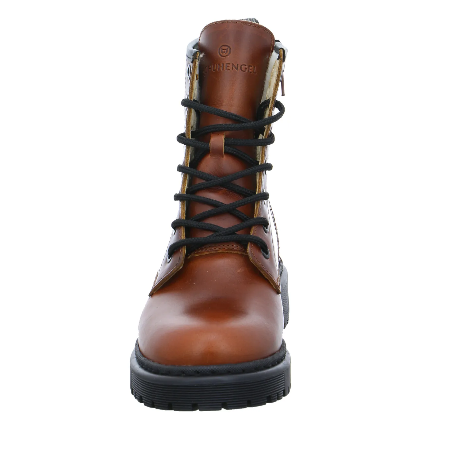 SCHUHENGEL Boot Cognac Leder  mit Wollfutter