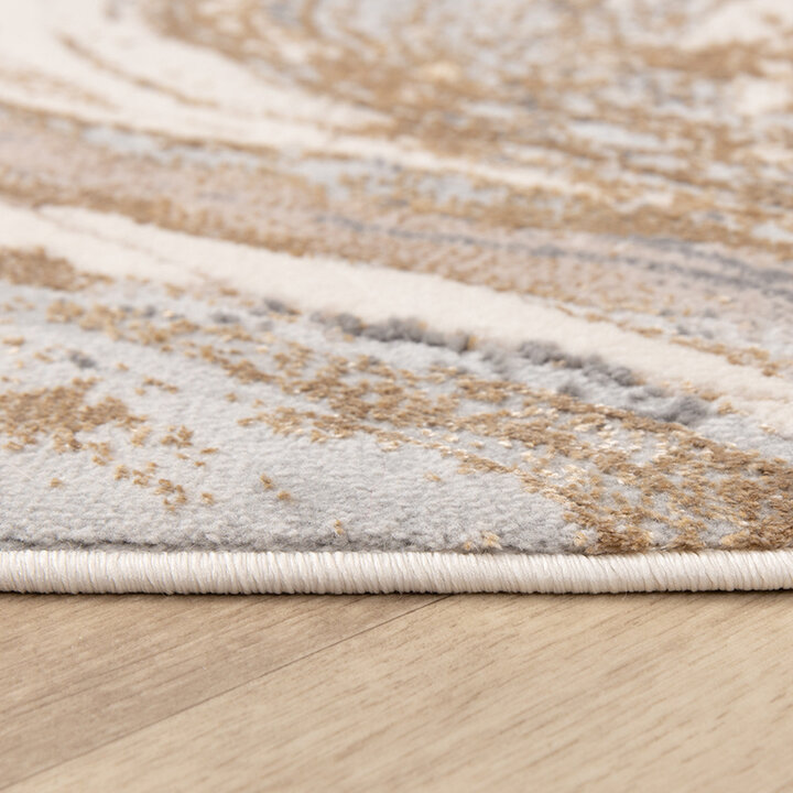 Marmer vloerkleed - Leonore Noce Creme/Bruin