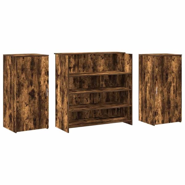 vidaXL Resepsjonspult røkt eik 200x50x103,5 cm konstruert tre
