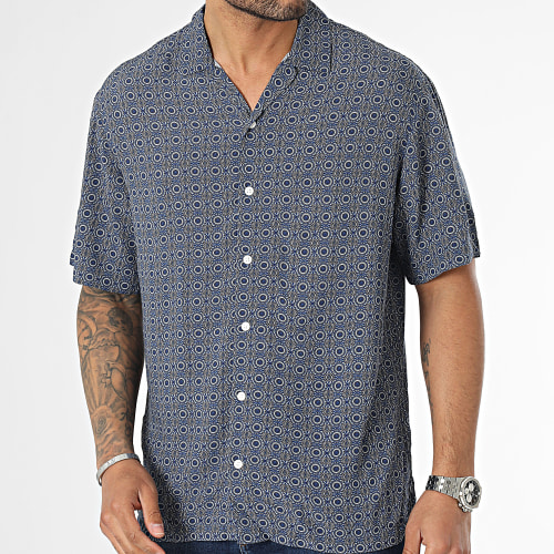 Chemise Manches Courtes Relaxed Bleu Marine