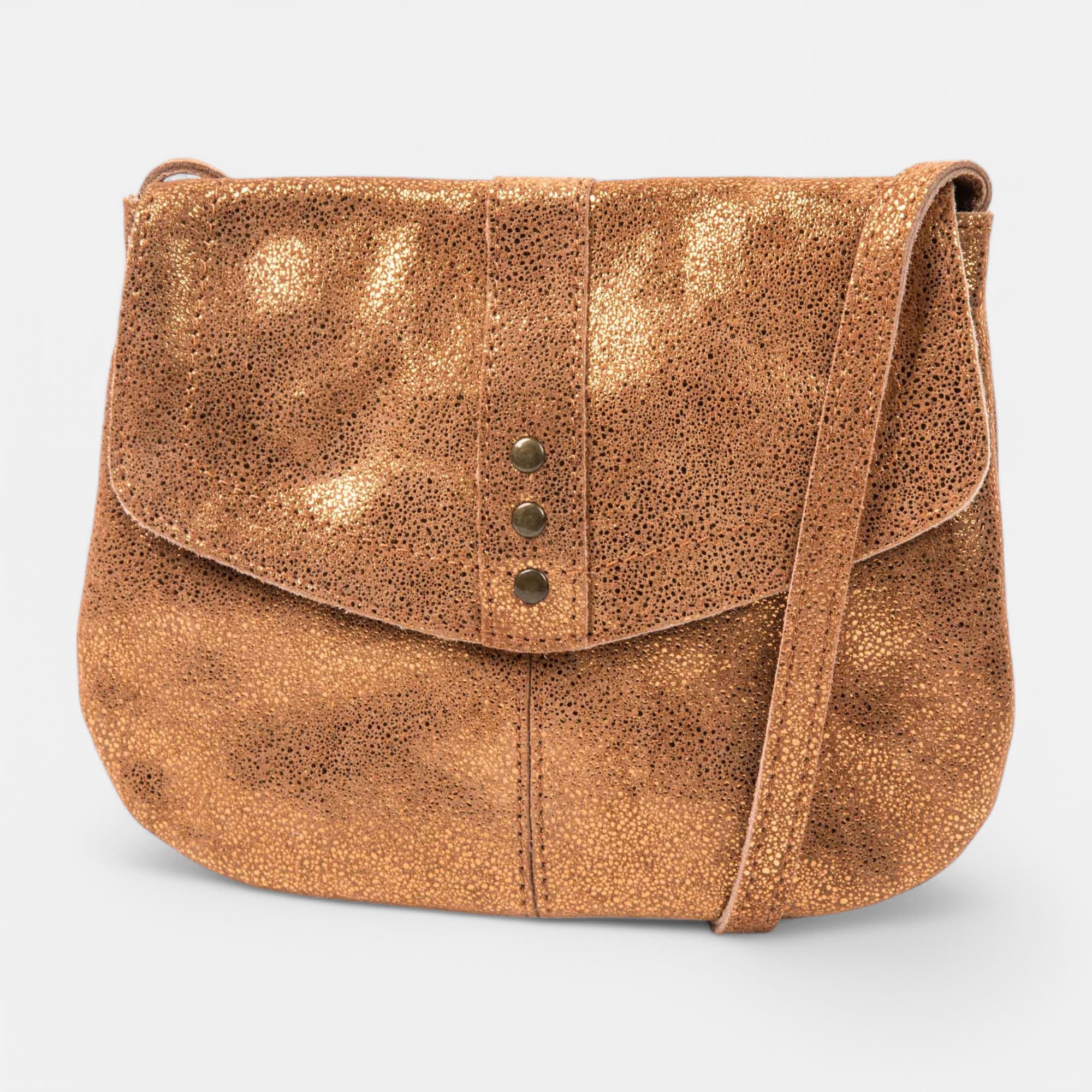 Sac bandoulière en cuir cognac