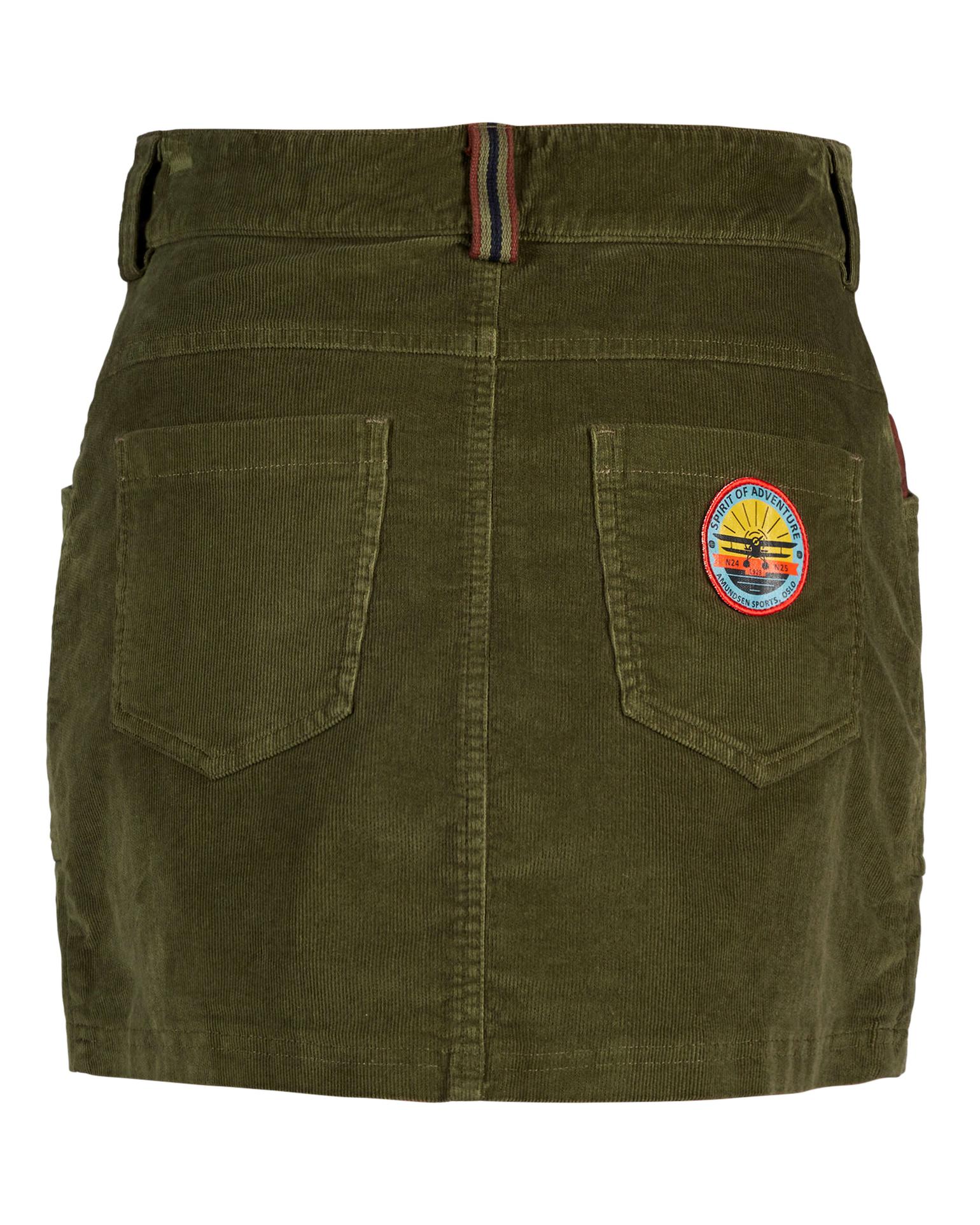 Amundsen Cord G.Dyed Skirt Womens Olive Ash