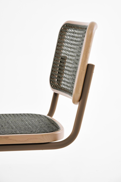 Thonet S32 V eetkamerstoel Dark Melange Rosewood
