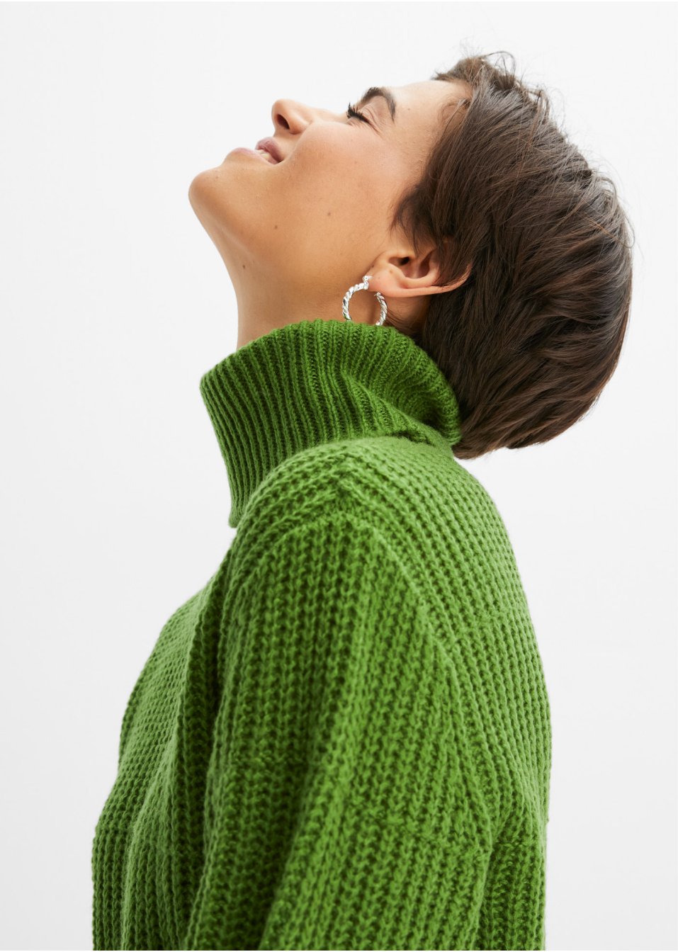 Pull en maille à col roulé