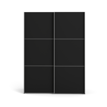 Kledingkast Janneke zwart 202x152x64 cm