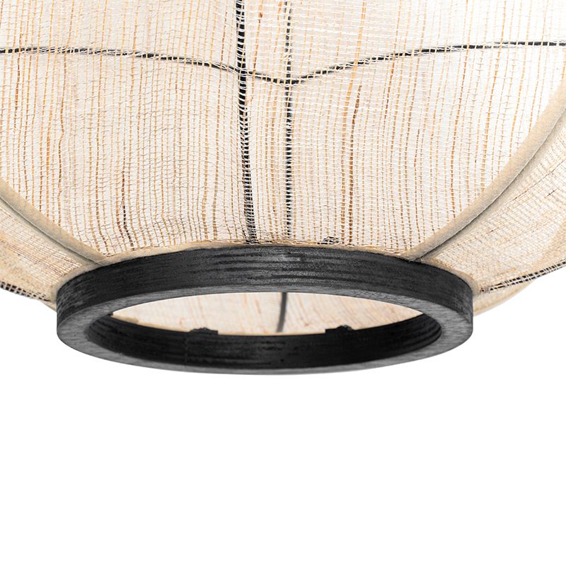 Oosterse hanglamp bruin stof 48 cm - Rob