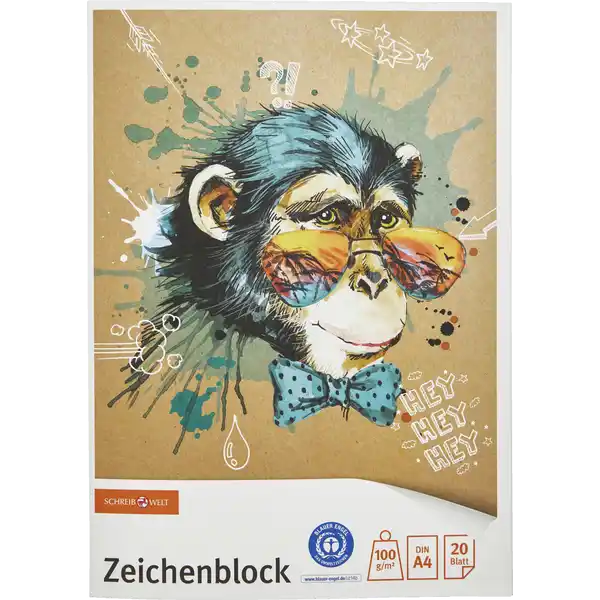 Schreibw. Zeichenblock A4 Blauer Engel