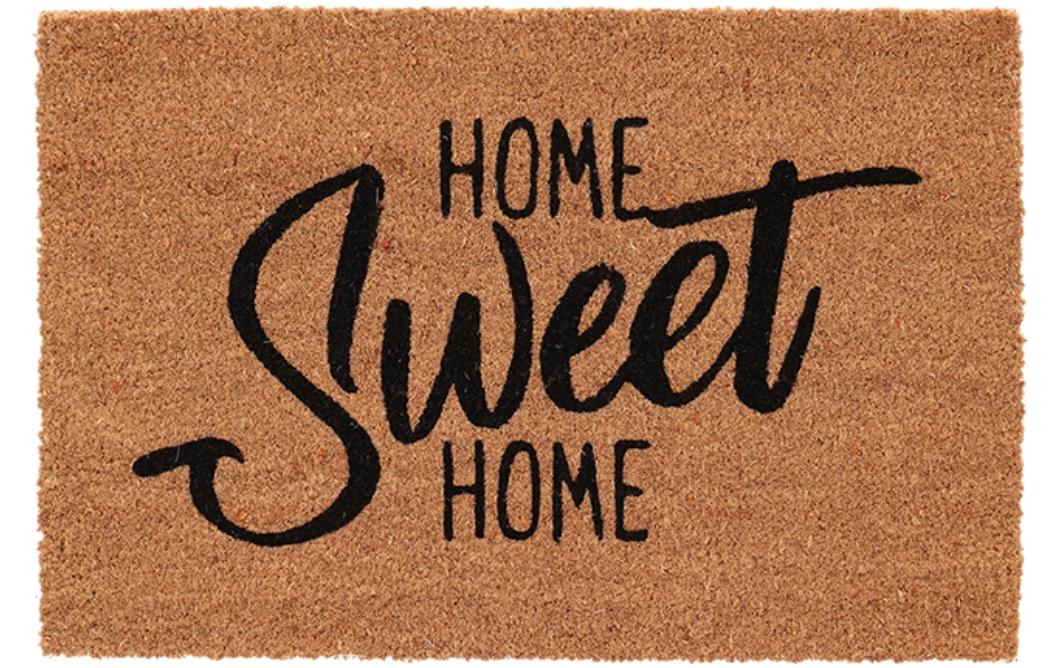 Fussmatte «Home sweet Home» 40 cm x 60 cmTürmatte aus Kokosfasern
