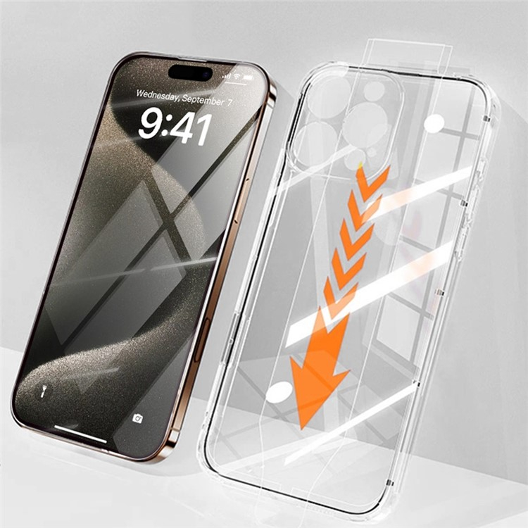 iPhone 15 Pro Max Gummi Case Hülle mit Panzer Glas Displayschutz Case Friendly   Montagerahmen