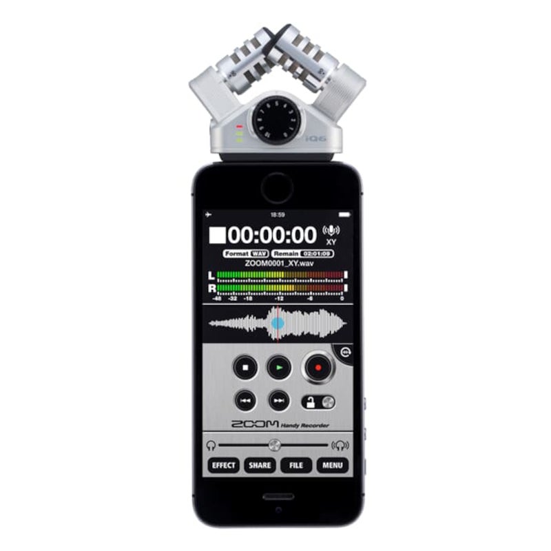 Zoom iQ6 XY stereo microfoon voor iPhone, iPod Touch en iPad