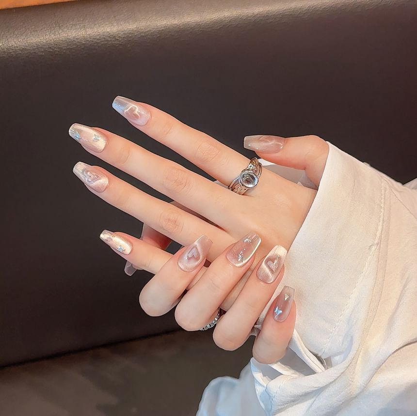 eovda - Heart Cat Eye Press On Nail (Various Designs)