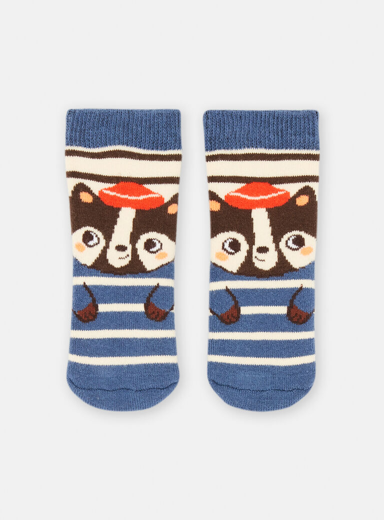 Chaussettes à rayures marron pour bébé garçon