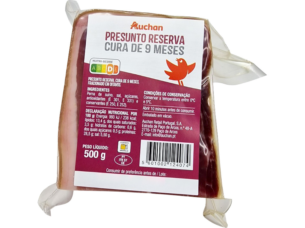 PRESUNTO RESERVA AUCHAN OITAVOS CURA 9M 500G