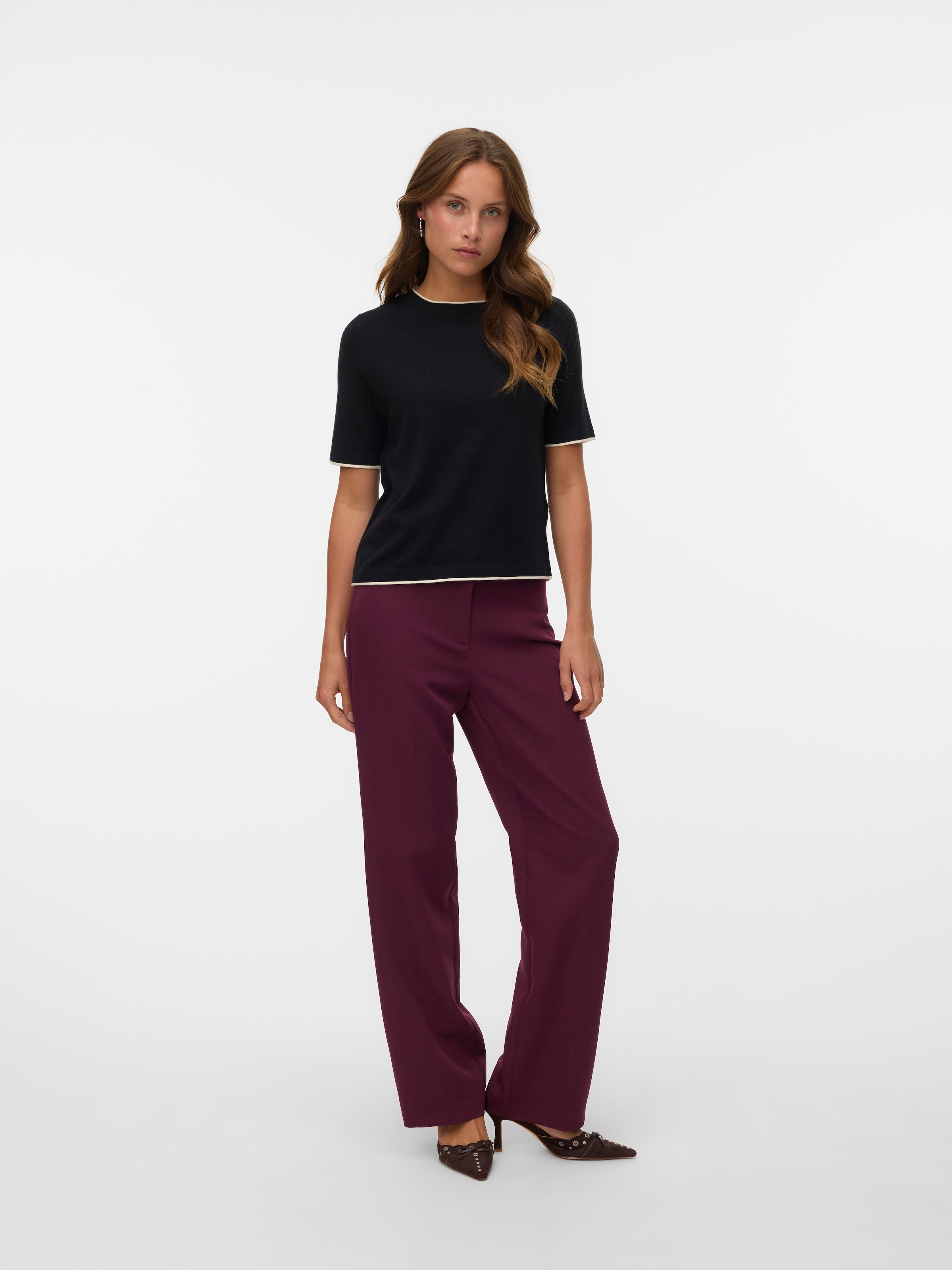 Vero Moda Kurzarmpullover »VMBREEZE SS O-NECK PULLOVER BOO«