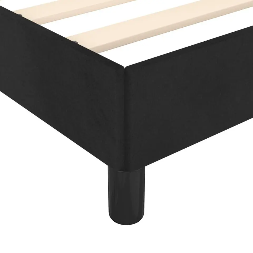 vidaXL - Bed frame zonder matras - Zwart - Fluweel - 140x200 cm
