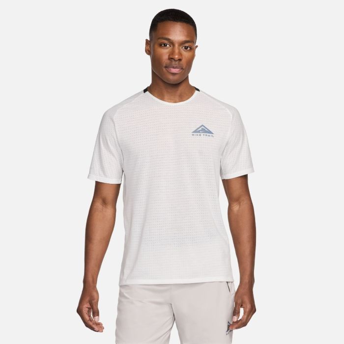 Nike Herre T-shirts Dri-FIT Solar Chase Short Sleeve Tee Hvid