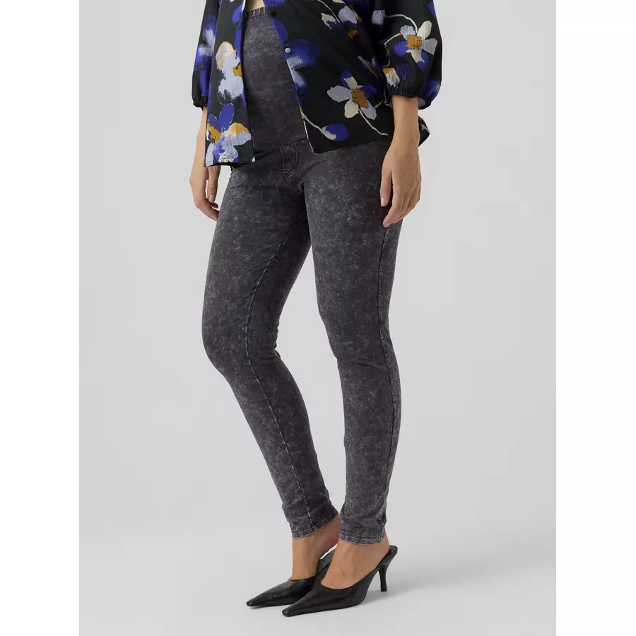 mama;licious Umstandsleggings MLCELINA Black Denim