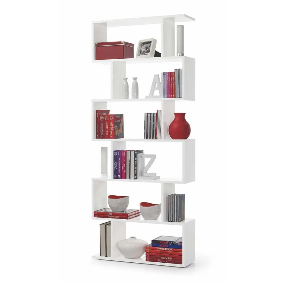CALICOSY - Boekenkast ATHENA - Wit - 192x80x24 cm