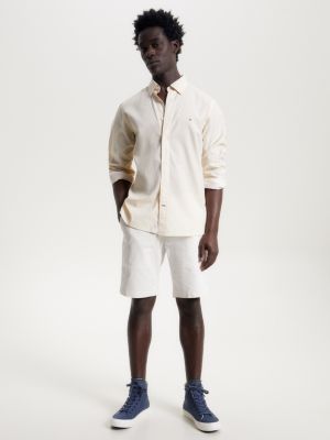 Camisa de corte regular com estampa de micro pontos