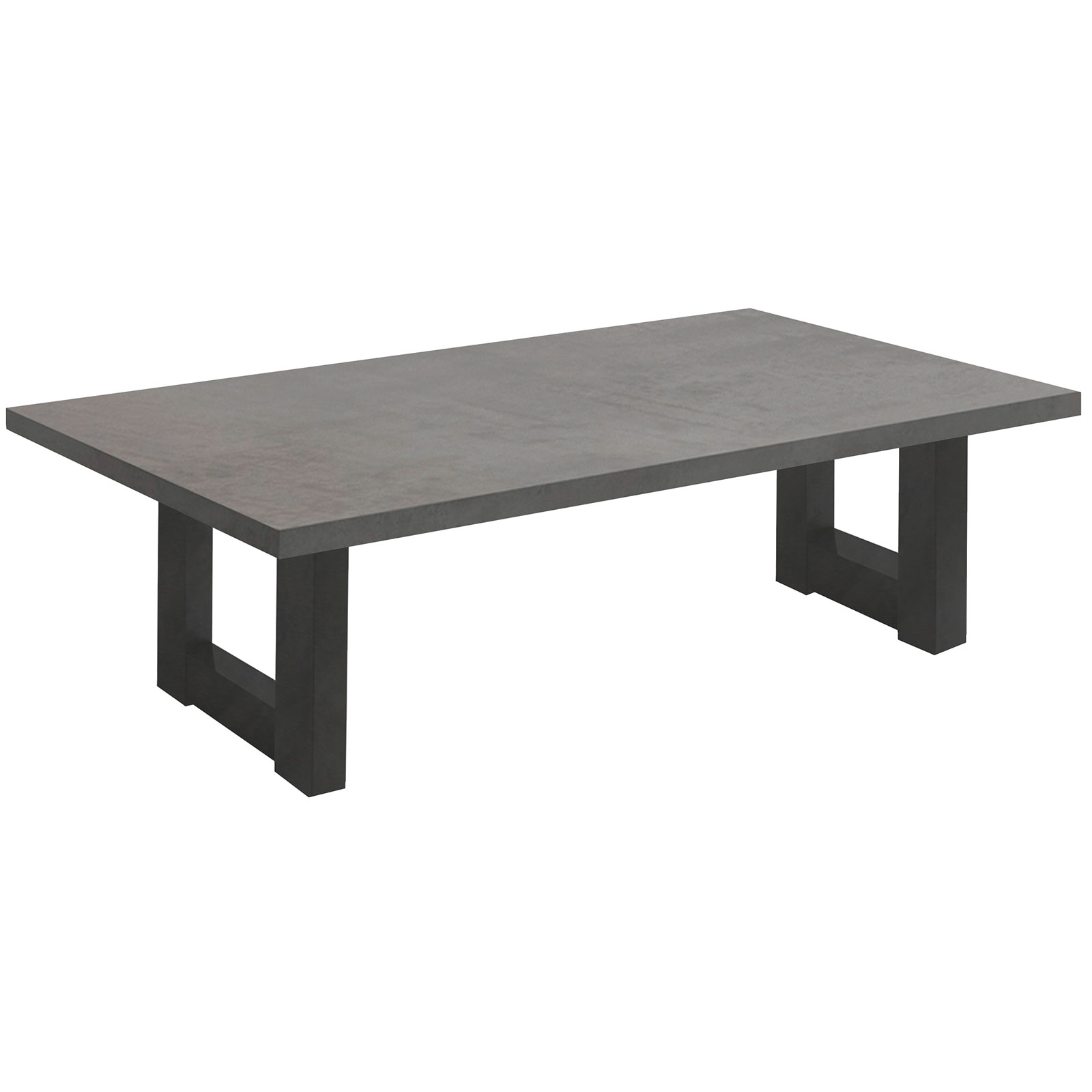 Couchtisch - Schwarzstahl-Graphit - U-Gestell - 120x70 cm