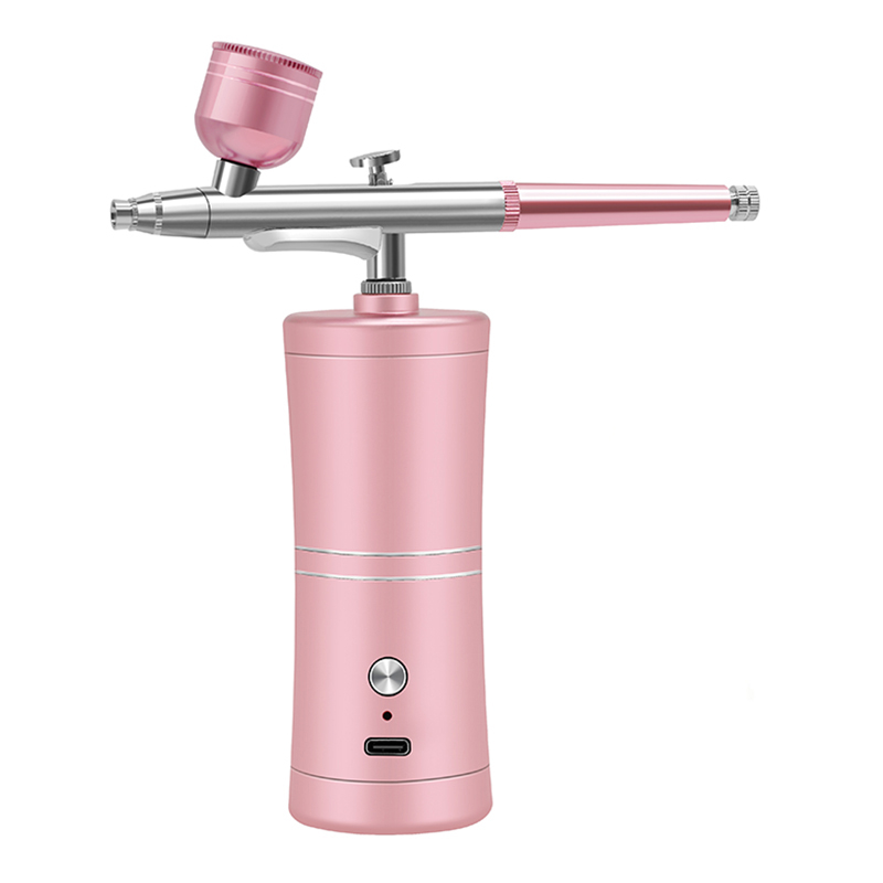 Hochdruck Nano Gesichtsdampfer Airbrush Spray Sauerstoffinjektion - Rosa