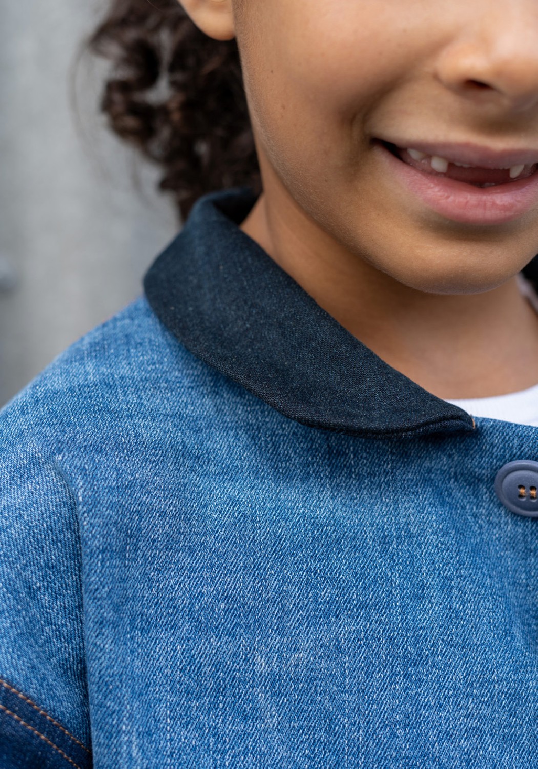 RRREVOLVE x Mini Etiquette Kinderjacke Patchwork Denim