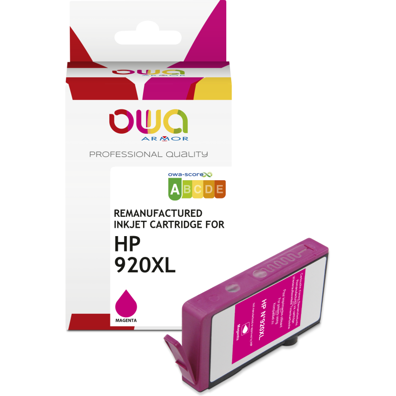 Cartouche d'encre remanufacturée OWA - haute capacité - Magenta - pour HP 920XL M