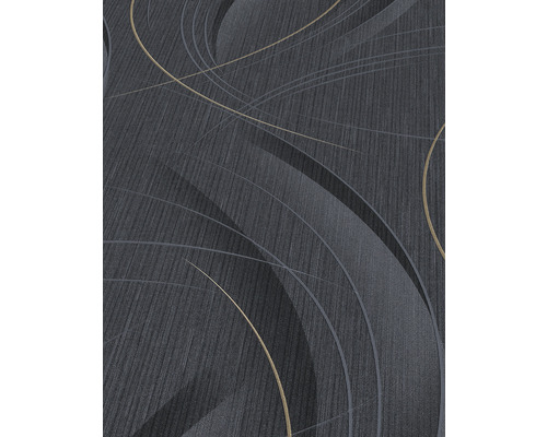 Vliesbehang 10218-15 GMK Fashion for Walls 3 strepen golven zwart