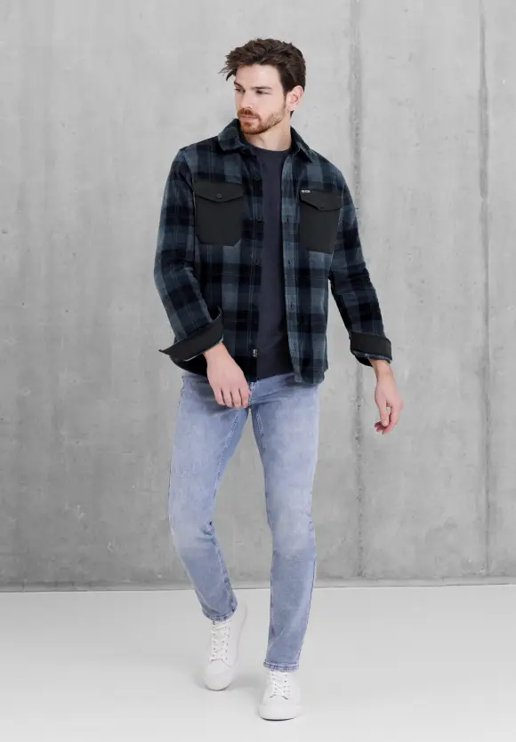 Fleece Overshirt - anthracite grey melange