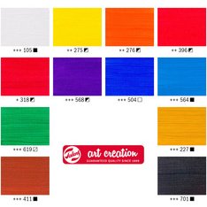 ROYAL TALENS Acrylique ArtCreation, 75 ml, set de 12