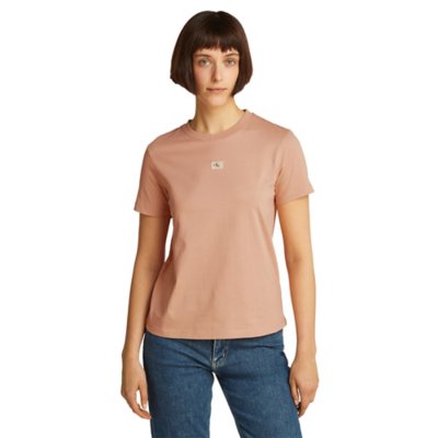 Tee-shirt à manches courtes femme Woven Label Regular Jersey CALVIN KLEIN