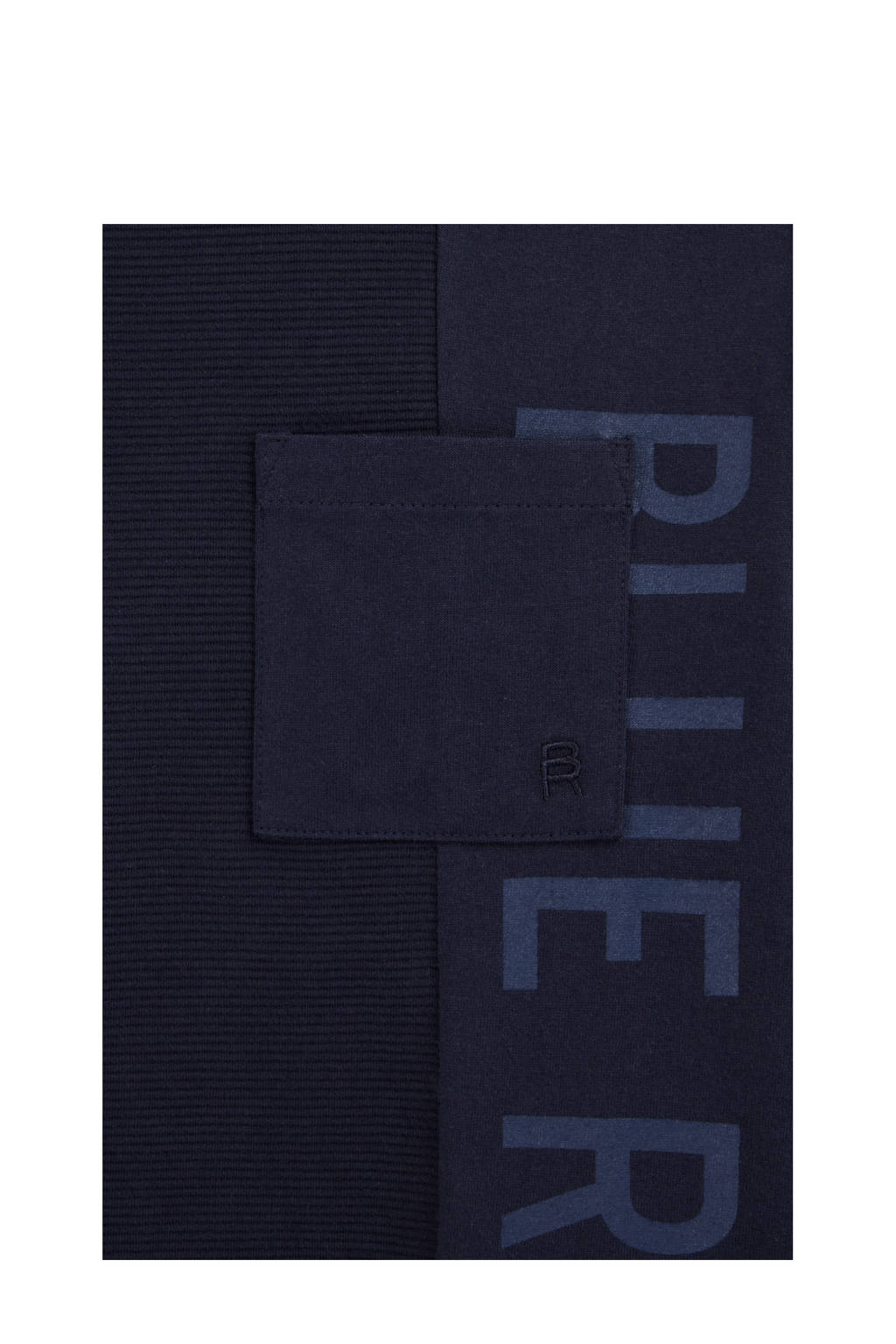 sweater met tekst donkerblauw