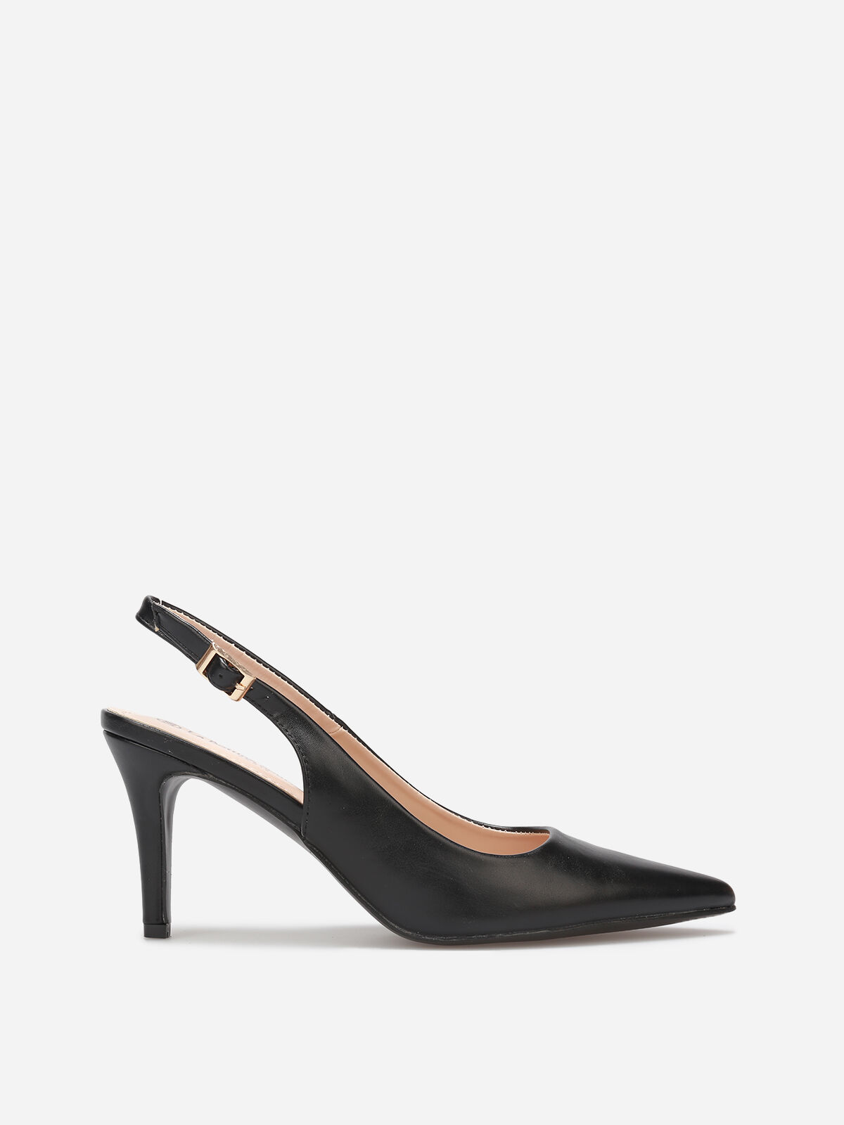 Escarpins slingback à bout pointu- Noir