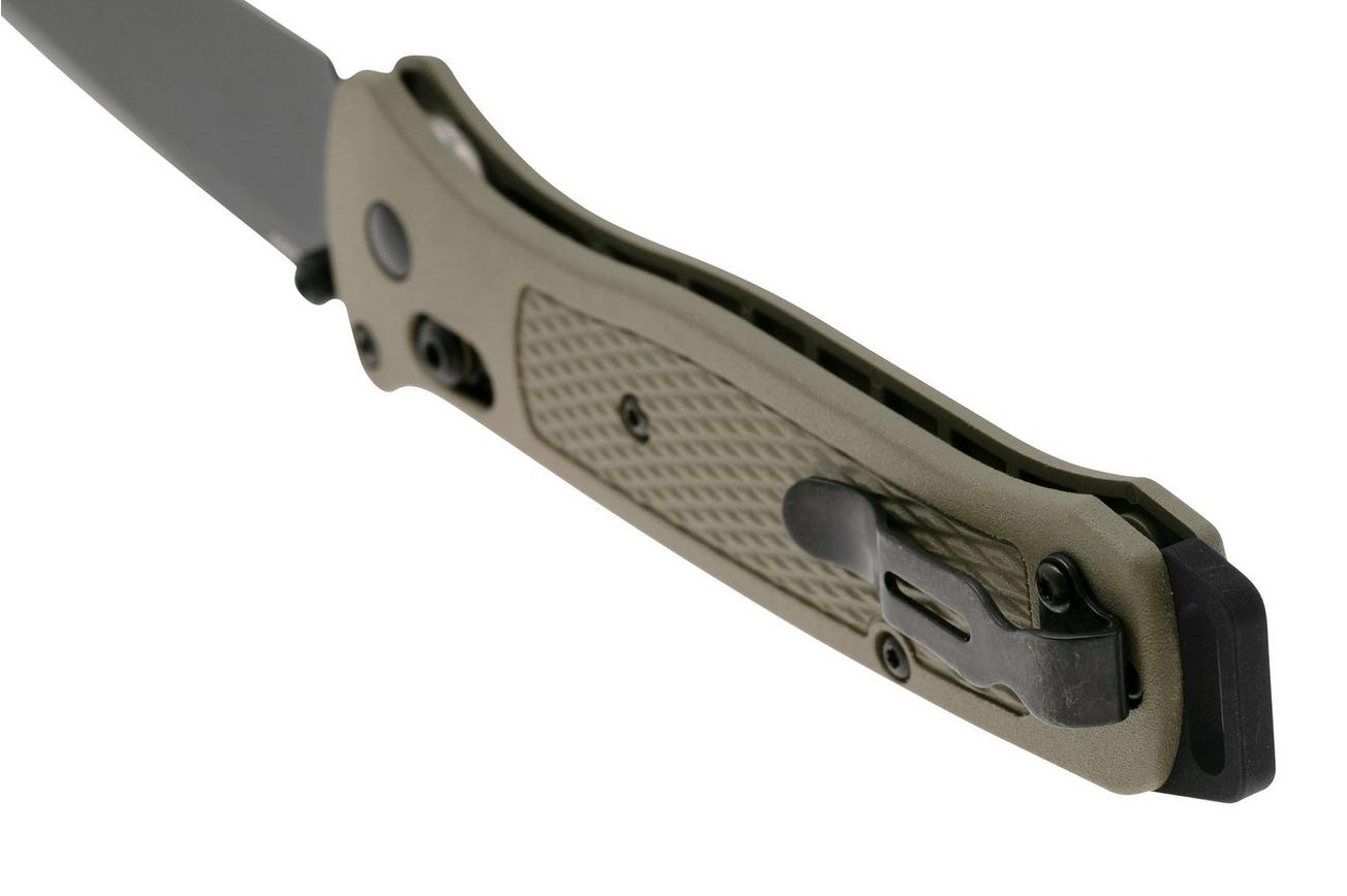 Benchmade Bailout 537BK-06 Black Cerakote CPM S30V, Ranger Green Grivory, zakmes