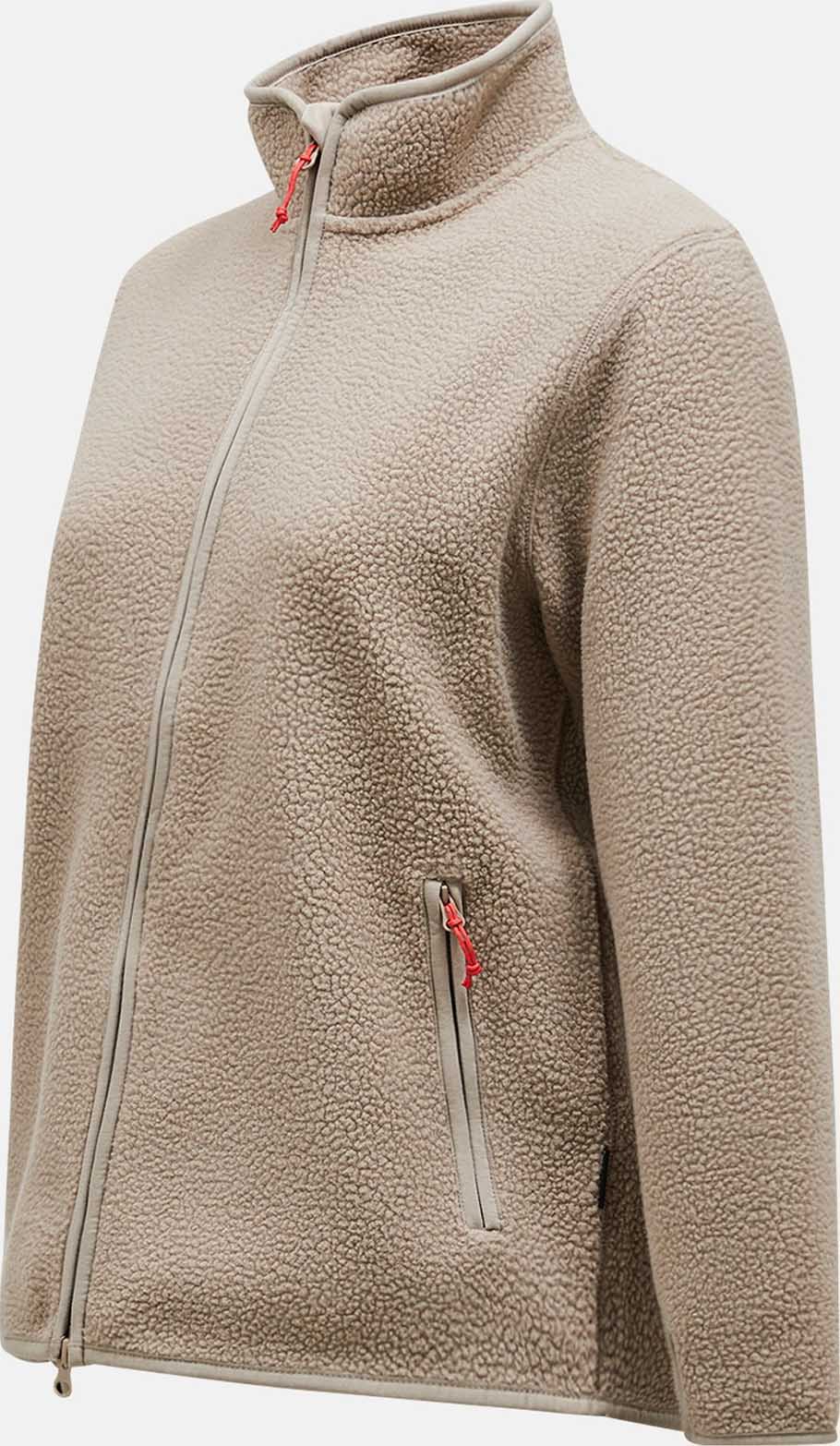 Pile Zip Jacket Dame Avid Beige