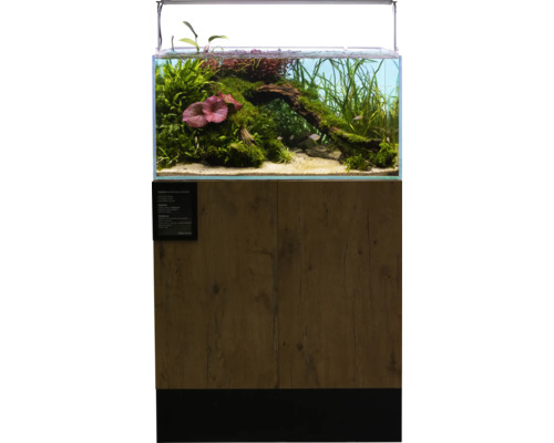 Aquarium AQUAEL UltraScape 90 met LED-verlichting Ultra Slim 90, ca. 243 l, ca. 90 x 60 x 45 cm, OPTI-glas, wit glas, zonder kast