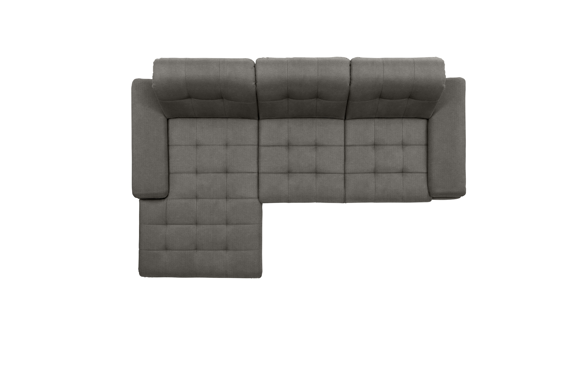 polsterpower Ecksofa - Belle grey - Basismodell - Recamiere links