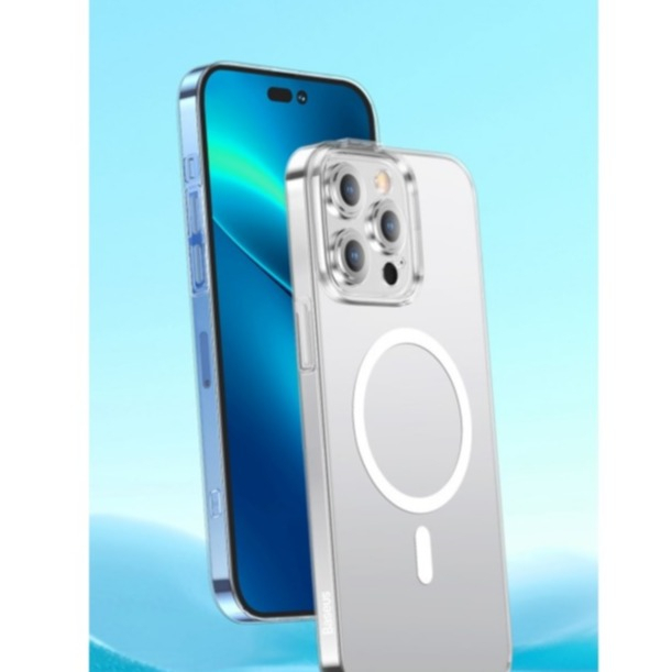 iPhone 14 MagSafe Crystal Hardcase Hülle mit Kameraschutz   Display Panzerglas - Transparent