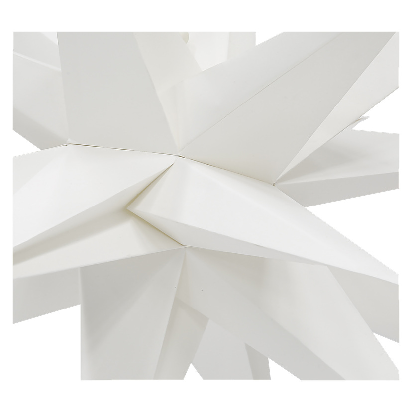 Hvit adventsstjerne 3D Ø45 cm E14