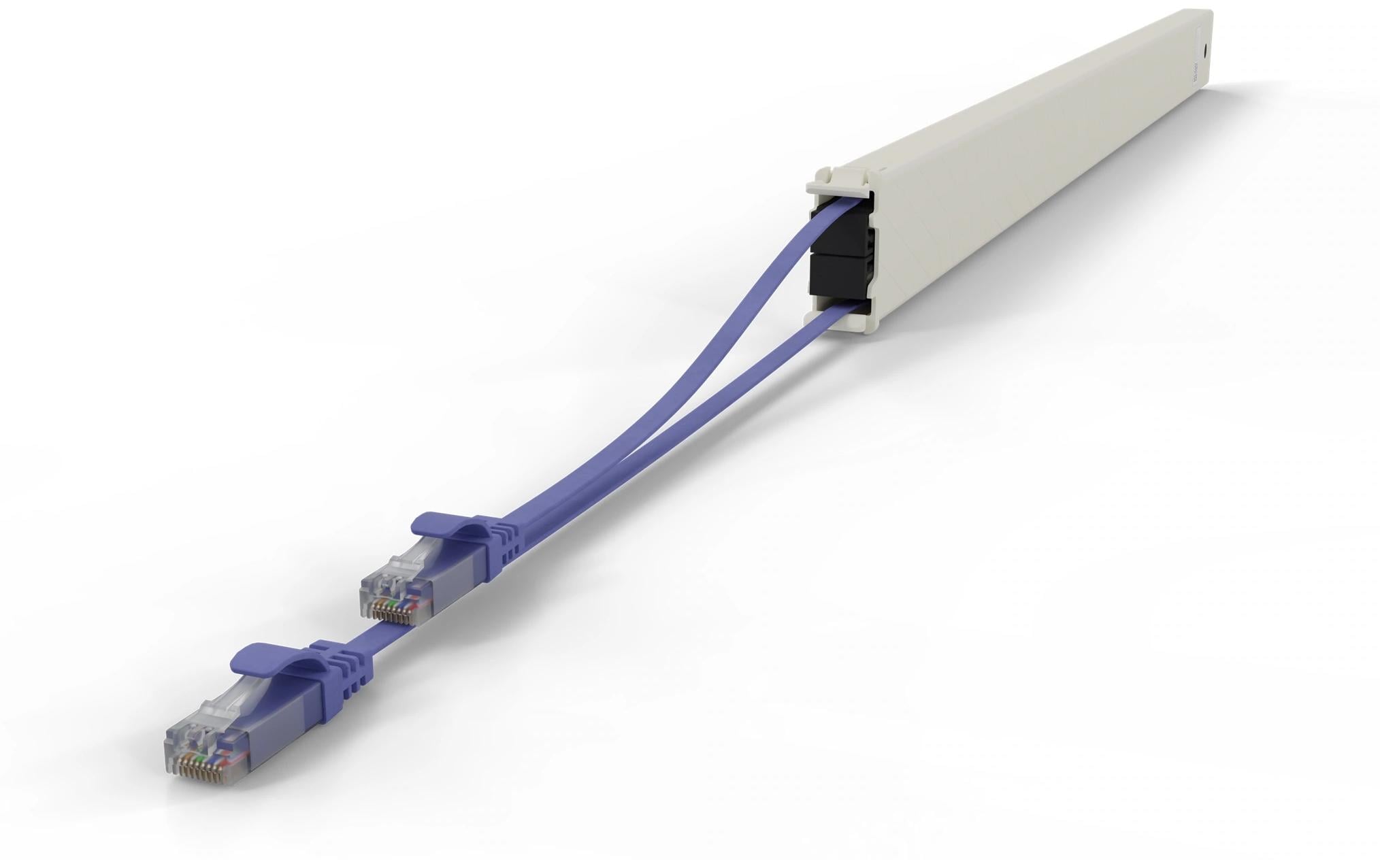 patchbox.one / Cassette / 46RU / Cat 6A, UTP, 2.5 m, ViolettAll-in-One Lösung für Ordnung im Netzwerkschrank
