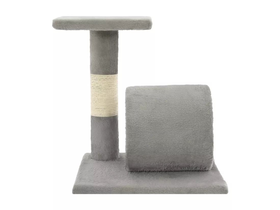 Arbre à chat avec griffoirs en sisal 65 cm Gris