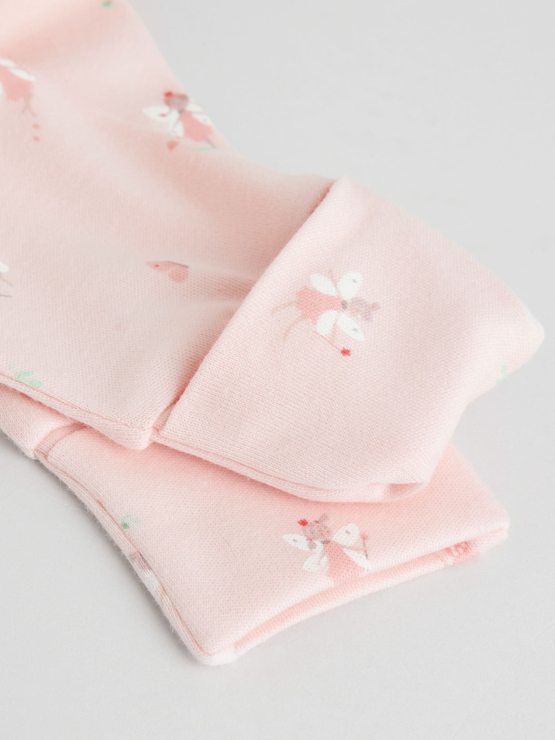 Wit/roze - Babypyjama (0-2jr)